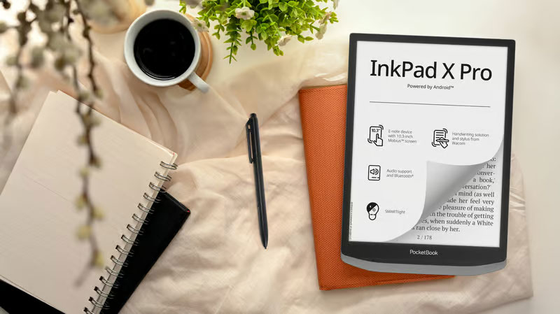 PocketBook представила 10-дюймовый электронный блокнот InkPad X Pro с пером Wacom&nbsp;&mdash; для чтения, записей и рисунков